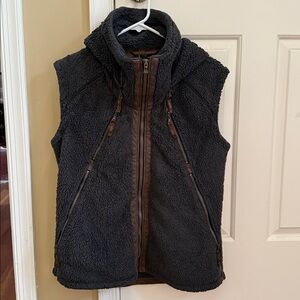 KÜHL Flight™ Vest Women’s Large Dark Brown High-Pile Fleece – Good